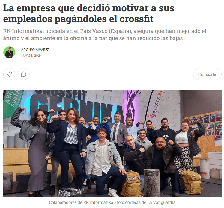 La empresa que decidió motivar a sus empleados pagándoles el crossfit