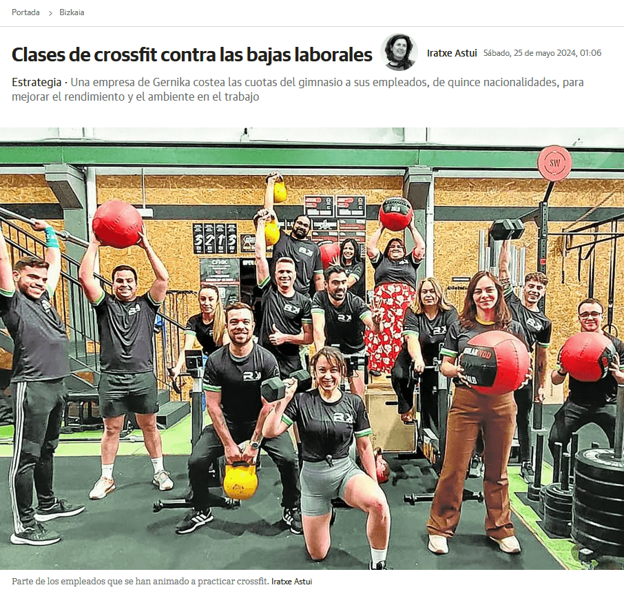 Clases de Crossfit contra las bajas laborales