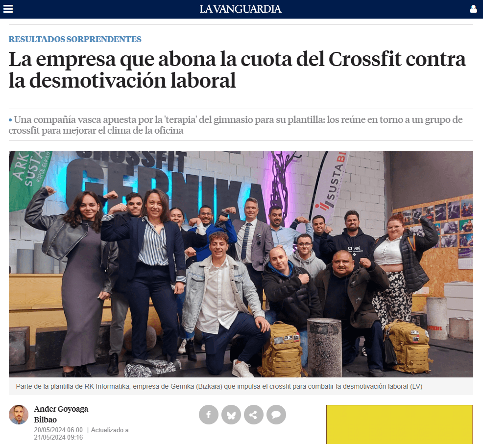 La empresa que abona la cuota del Crossfit contra la desmotivación laboral